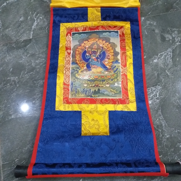 Tranh Thangka Đại Oai Đức Minh Vương_35x20cm